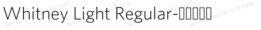 Whitney Light Regular字体转换